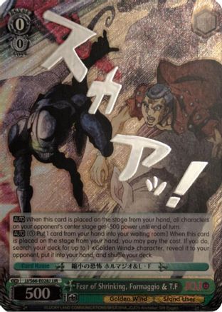 Fear of Shrinking, Formaggio & T.F (JJR) (Silver Stamp) (JJ/S66-E028J JJR) - JoJo's Bizarre Adventure: Golden Wind