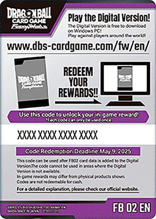 Code Card - Blazing Aura Booster (FB02) - Blazing Aura