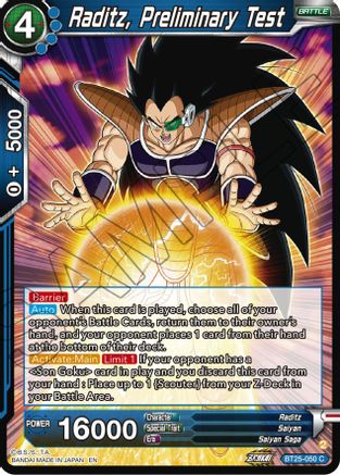 Raditz, Preliminary Test (BT25-050) - Legend of the Dragon Balls Foil