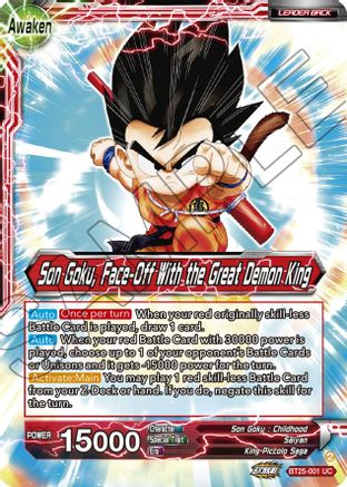 Son Goku // Son Goku Face-Off With the Great Demon King (BT25-001) - Legend of the Dragon Balls