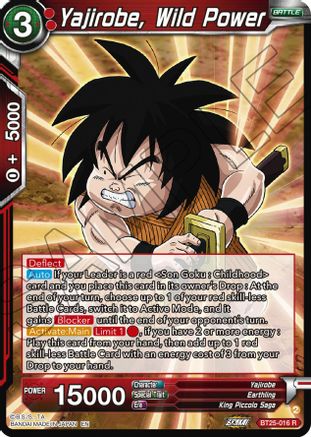 Yajirobe, Wild Power (BT25-016) - Legend of the Dragon Balls Foil