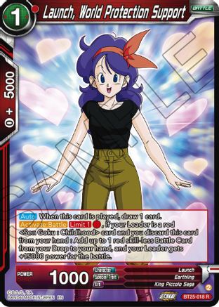 Launch, World Protection Support (BT25-018) - Legend of the Dragon Balls Foil