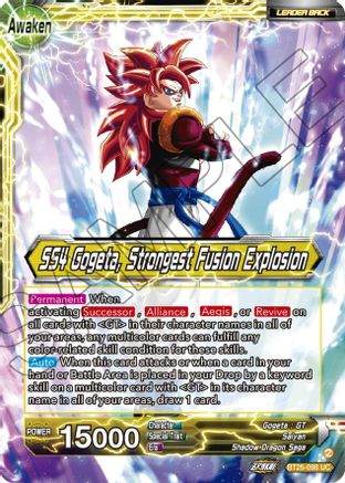 SS4 Son Goku & SS4 Vegeta // SS4 Gogeta, Strongest Fusion Explosion (BT25-098) - Legend of the Dragon Balls