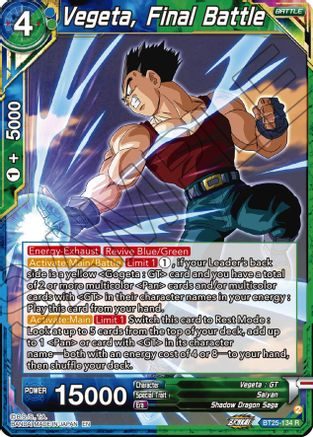 Vegeta, Final Battle (BT25-134) - Legend of the Dragon Balls Foil