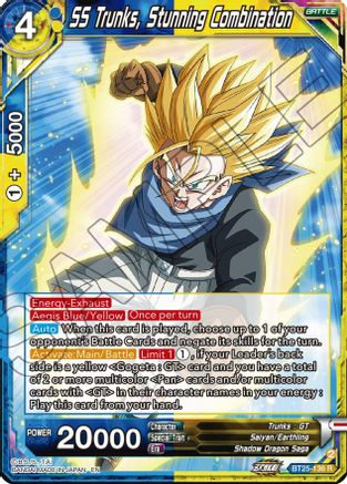 SS Trunks, Stunning Combination (BT25-136) - Legend of the Dragon Balls Foil