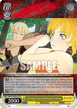 Taiyang & Yang: Rehabilitation Training (RWBY/WXE01-03 N) - RWBY Premium Booster