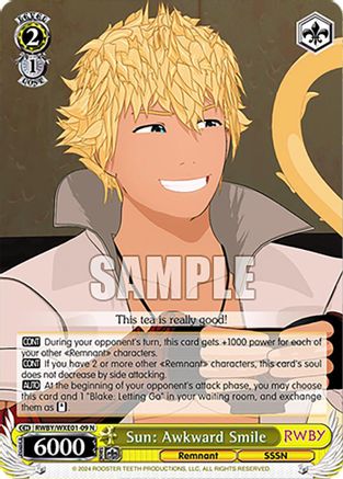 Sun: Awkward Smile (RWBY/WXE01-09 N) - RWBY Premium Booster