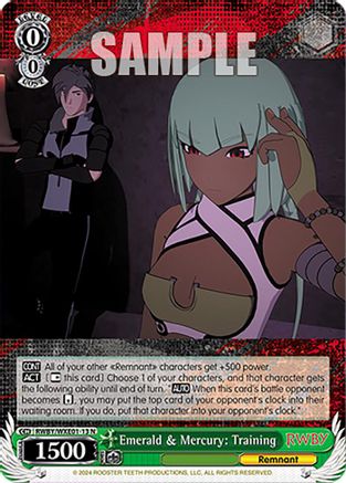 Emerald & Mercury: Training (RWBY/WXE01-13 N) - RWBY Premium Booster