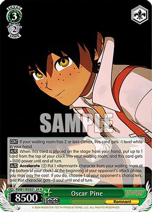 Oscar Pine (RWBY/WXE01-24 N) - RWBY Premium Booster