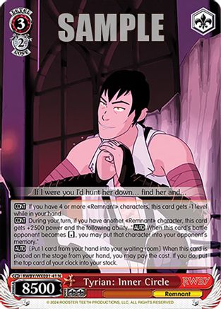 Tyrian: Inner Circle (RWBY/WXE01-41 N) - RWBY Premium Booster