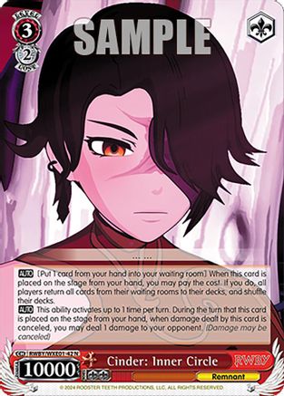 Cinder: Inner Circle (RWBY/WXE01-42 N) - RWBY Premium Booster