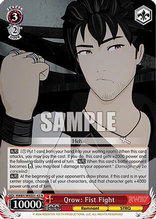 Qrow: Fist Fight (RWBY/WXE01-43 N) - RWBY Premium Booster