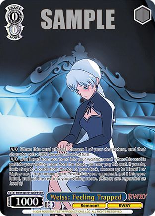 Weiss: Feeling Trapped (OFR) (RWBY/WXE01-48OFR OFR) - RWBY Premium Booster