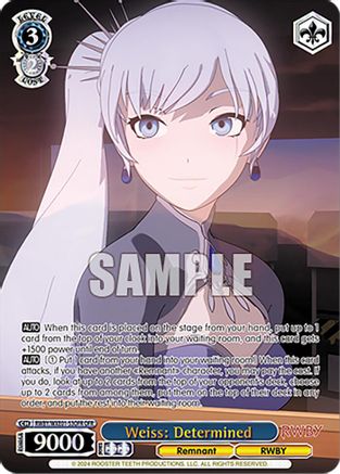 Weiss: Determined (OFR) (RWBY/WXE01-53OFR OFR) - RWBY Premium Booster