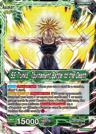 Trunks // SS Trunks, Tournament Battle to the Death (BT25-070) - Legend of the Dragon Balls Foil