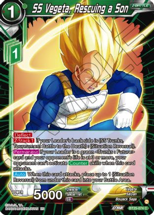 SS Vegeta, Rescuing a Son (BT25-074) - Legend of the Dragon Balls Foil