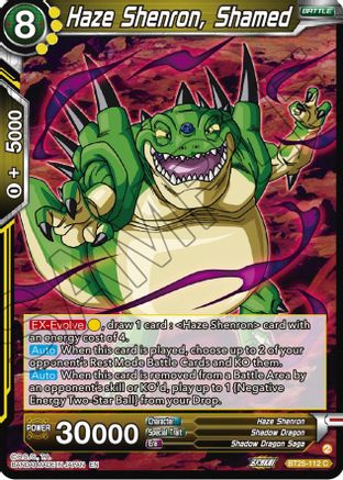 Haze Shenron, Shamed (BT25-112) - Legend of the Dragon Balls Foil