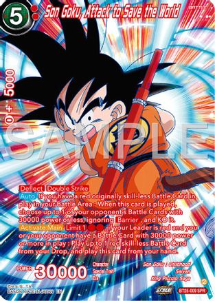 Son Goku, Attack to Save the World (SPR) (BT25-009) - Legend of the Dragon Balls Foil