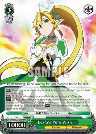 Leafa's Pure Wish (RRR) (SAO/S20-E027R RE) - Sword Art Online Chronicle Set