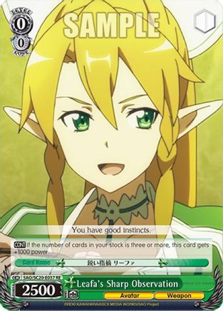 Leafa's Sharp Observation (SAO/SC20-E037 RE) - Sword Art Online Chronicle Set