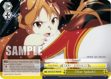 Star Splash (TD) (SAO/S20-TE06 RE) - Sword Art Online Chronicle Set