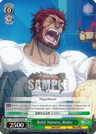 Bold Nature, Rider (FZ/SC17-E045 RE) - Fate/Zero Chronicle Set