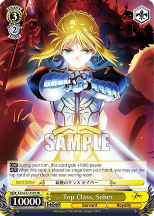 Top Class, Saber (FZ/SC17-E103 RE) - Fate/Zero Chronicle Set