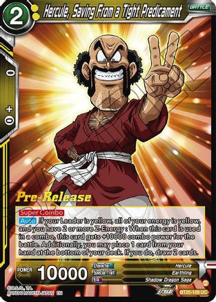 Hercule, Saving From a Tight Predicament (BT25-109) - Legend of the Dragon Balls PreRelease Cards