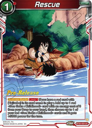 Rescue (BT25-033) - Legend of the Dragon Balls PreRelease Cards