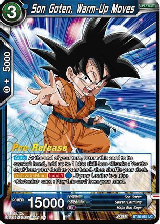 Son Goten, Warm-Up Moves (BT25-054) - Legend of the Dragon Balls PreRelease Cards