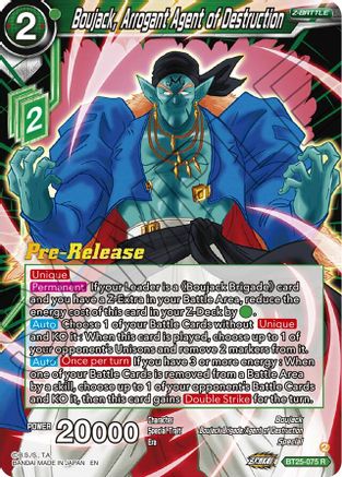 Boujack, Arrogant Agent of Destruction (BT25-075) - Legend of the Dragon Balls PreRelease Cards Foil