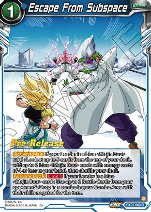 Escape From Subspace (BT25-069) - Legend of the Dragon Balls PreRelease Cards Foil