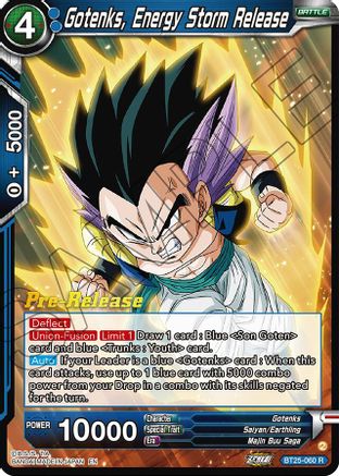 Gotenks, Energy Storm Release (BT25-060) - Legend of the Dragon Balls PreRelease Cards Foil