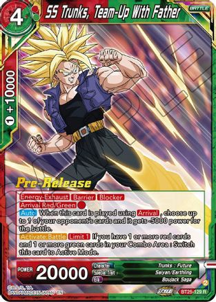 SS Trunks, Team-Up With Father (BT25-129) - Legend of the Dragon Balls PreRelease Cards Foil