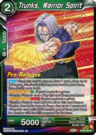 Trunks, Warrior Spirit (BT25-080) - Legend of the Dragon Balls PreRelease Cards Foil