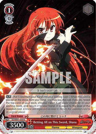 Betting All on This Sword, Shana (SS/WE41-E30 N) - Shakugan no Shana Premium Booster