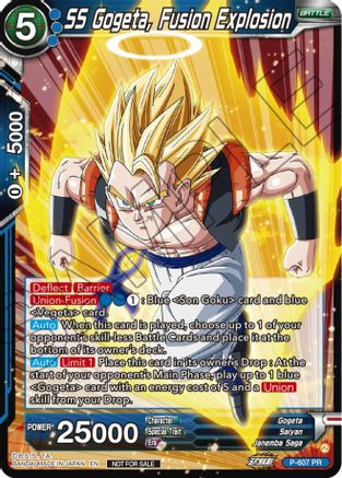 SS Gogeta, Fusion Explosion (Zenkai Series Tournament Pack Vol.8) (P-607) - Tournament Promotion Cards