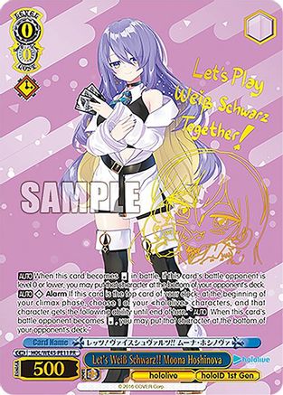 Let's Weiss Schwarz!! Moona Hoshinova (PR) (HOL/WE45-PE11 PR) - hololive production feat. Weiss Schwarz Ambassadors Premium Set