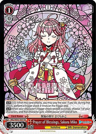 Prayer of Blessings, Sakura Miko (HOL/WE45-TE07 TD) - hololive production feat. Weiss Schwarz Ambassadors Premium Set