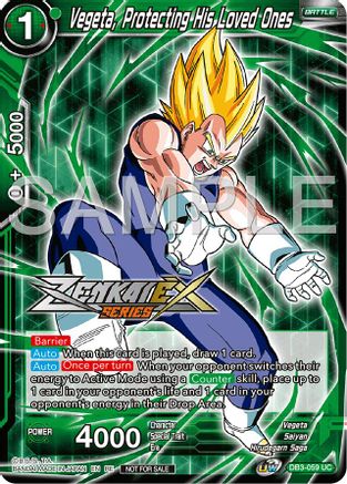Vegeta, Protecting His Loved Ones (Event Pack 15) (DB3-059) - Promotion Cards