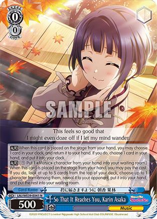 So That It Reaches You, Karin Asaka (LNJ/WE39-E041 N) - Love Live! School Idol Festival Series 10th Anniversary Premium Booster