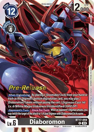 Diaboromon (BT17-059) - Secret Crisis Pre-Release Cards Foil