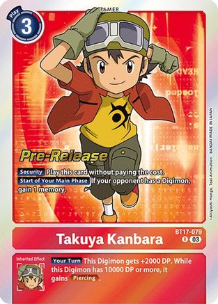 Takuya Kanbara (BT17-079) - Secret Crisis Pre-Release Cards Foil