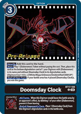Doomsday Clock (BT17-100) - Secret Crisis Pre-Release Cards Foil