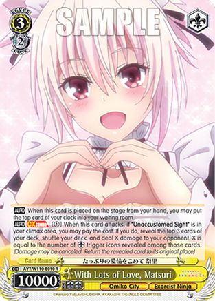 With Lots of Love, Matsuri (AYT/W110-E010 R) - Ayakashi Triangle