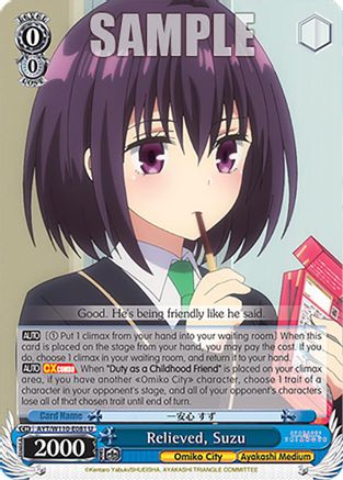 Relieved, Suzu (AYT/W110-E081 U) - Ayakashi Triangle