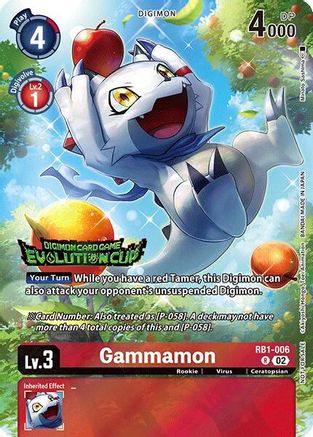 Gammamon - RB1-006 (August 2024 Evolution Cup Participant) (RB1-006) - Resurgence Booster Foil