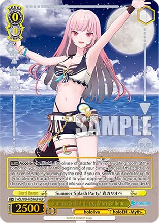 Summer Splash Party! Mori Calliope (HLP) (HOL/WE44-E04HLP HLP) - hololive production Summer Collection Premium Booster
