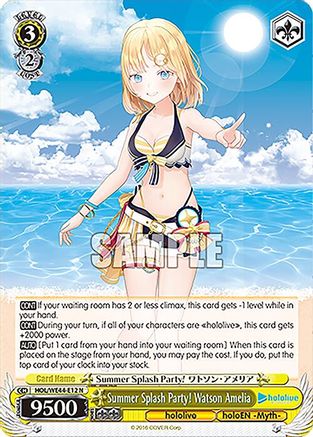 Summer Splash Party! Watson Amelia (HOL/WE44-E12 N) - hololive production Summer Collection Premium Booster
