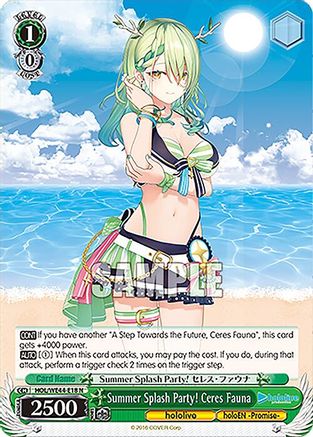 Summer Splash Party! Ceres Fauna (HOL/WE44-E18 N) - hololive production Summer Collection Premium Booster